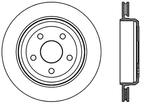 StopTech Slotted Sport Brake Rotor 11-17 Jeep Grand Cherokee (Excludes SRT8) - 126.58007SL