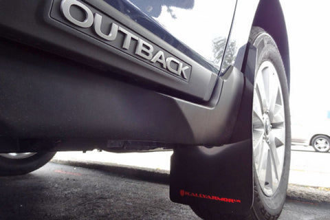 Rally Armor 15-19 Subaru Outback Black UR Mud Flap w/ Silver Logo - MF36-UR-BLK/SIL