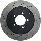 StopTech 08 Mitsubishi Evo AWD Drilled Right Rear Rotor - 128.46075R