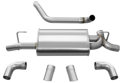 Corsa 18+ Jeep Wrangler JL 2.5in Dual Rear Turn Down Exit Sport Axle-Back Exhaust - 21013