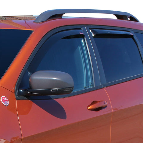 Westin 2014-2018 Jeep Cherokee Wade In-Channel Wind Deflector 4pc - Smoke - 72-51497