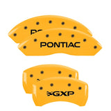 MGP 4 Caliper Covers Engraved Front Pontiac Rear Gxp Yellow Finish Black Char 2007 Pontiac Solstice - 18030SPXPYL