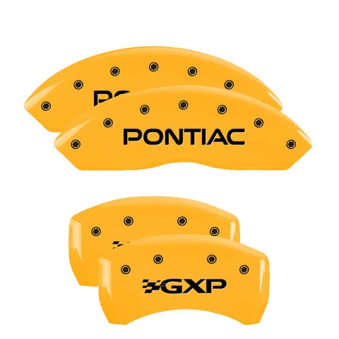 MGP 4 Caliper Covers Engraved Front Pontiac Rear Gxp Yellow Finish Black Char 2007 Pontiac Solstice - 18030SPXPYL