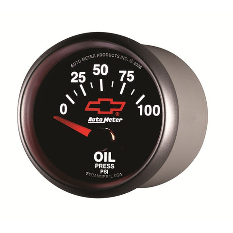 Autometer Oil Pressure 2-1/16, 0-100 PSI - Red Bowtie - 3627-00406