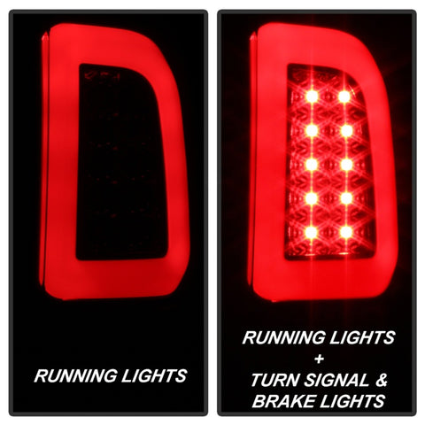 Spyder 97-03 Ford F150 Stylsd. F250 V3 Lght Bar LED Tail Lights - Blk Smk ALT-YD-FF15097V3-LBLED-BSM - 5084248