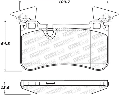 StopTech Street Brake Pads - Front - 308.13730