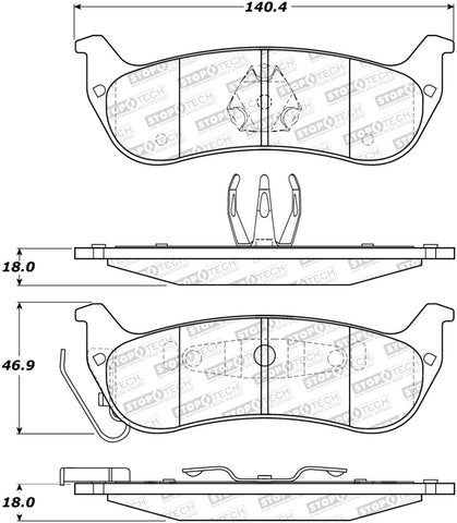 StopTech Street Brake Pads - 308.09980