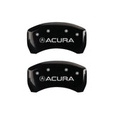 MGP 4 Caliper Covers Engraved Front & Rear Acura Black finish silver ch - 39018SACUBK
