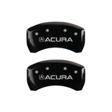 MGP 4 Caliper Covers Engraved Front & Rear Acura Black finish silver ch - 39014SACUBK