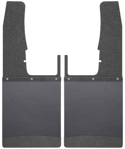 Husky Liners 09-16 Dodge Ram 1500/2500/3500 12in W Black Top & Weight Kick Back Front Mud Flaps - 17103