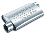 Borla Universal Pro-XS Muffler Oval 3in Inlet/Outlet Offset/Offset Notched Muffler - 400491