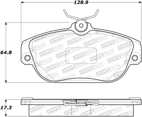 StopTech Street Touring 92-97 Volvo 960 Front Brake Pads - Semi-Metallic - 308.05420