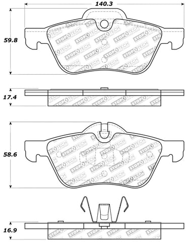 StopTech Performance 02-06 Mini Front Brake Pads - 309.09390