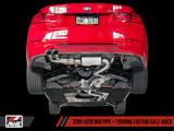 AWE Tuning BMW F3X 28i / 30i Touring Edition Axle-Back Exhaust Single Side - 80mm Silver Tips - 3010-22022