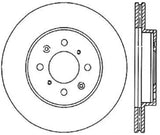 StopTech Power Slot 90-01 Integra / 93-05 Civic EX/93-97 Civic Si Fr Left Slotted CRYO-STOP Rotor - 126.40021CSL