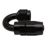 DeatschWerks 6AN Female Swivel 180-Degree Hose End CPE - Anodized Matte Black - 6-02-0804-B