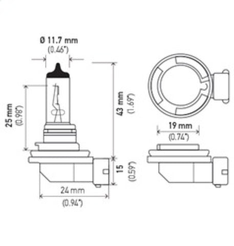 Hella Bulb H8 12V 35W PGJ19-1 T4 - H8