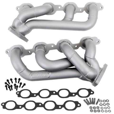 BBK 14-18 GM Truck 5.3/6.2 1 3/4in Shorty Tuned Length Headers - Titanium Ceramic - 4047