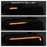 xTune 16-18 Toyota Tacoma SR/SR5 DRL Proj Headlights w/Turn Signal - Blk (PRO-JH-TTA16-SR-BK) - 9042997