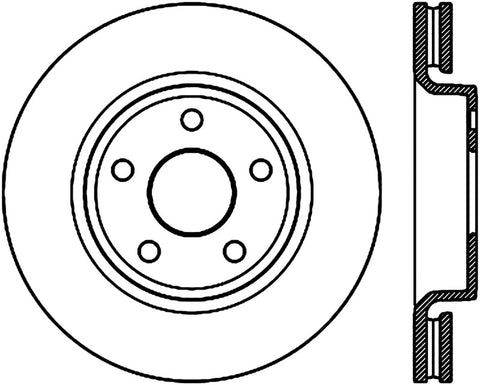 StopTech Slotted Sport Front Right Brake Rotor 11-17Jeep Grand Cherokee (Exludes SRT8) - 126.58006SR