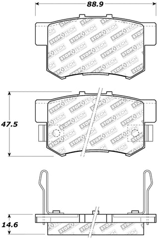 StopTech Street Select Brake Pads - Front/Rear - 305.05370