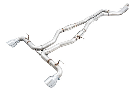 AWE Tuning 2020 Toyota Supra A90 Track Edition Exhaust - 5in Chrome Silver Tips - 3015-32116