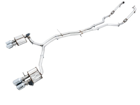 AWE Tuning Audi B9 S5 Coupe SwitchPath Exhaust w/ Chrome Silver Tips (90mm) - 3025-42036