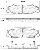 StopTech Street Touring 04-08 Cadillac XLR/XLR-V Rear Brake Pads - 308.07320