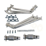 BBK 10-11 Camaro V6 Long Tube Exhaust Headers With Converters - 1-5/8 Chrome - 4041