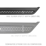 Go Rhino Dominator Extreme DSS Sliders - Tex Blk - 87in - DSS60087T