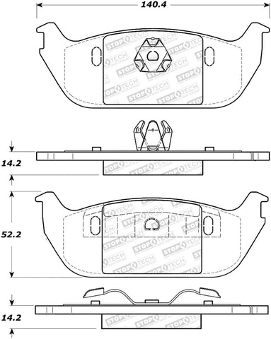 StopTech Street Brake Pads - 308.09520