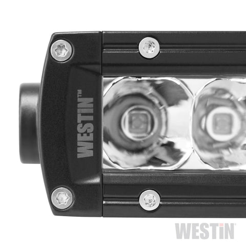 Westin Xtreme LED Light Bar Low Profile Single Row 6 inch Flood w/5W Cree - Black - 09-12270-6F