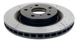 DBA 05-10 Mustang GT / 11-13 V6 Front Drilled & Slotted Street Series Rotor, Black Hub - 2113BLKX