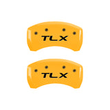 MGP 4 Caliper Covers Engraved Front Acura Engraved Rear TLX Yellow finish black ch - 39018STLXYL
