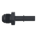 DeatschWerks 8AN Male Flare to 3/8in Male EFI Quick Connect Adapter - Anodized Matte Black - 6-02-0113-B