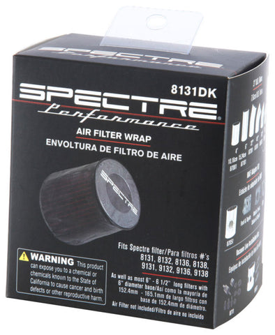 Spectre Universal Pre-Filter Wrap 6in. x 6.125in. - Black - 8131DK