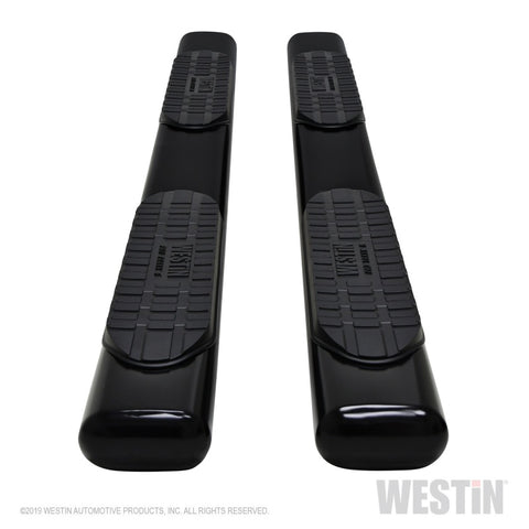 Westin 2019 Chevrolet Silverado Double Cab PRO TRAXX 6 Oval Nerf Step Bars - Black - 21-64125