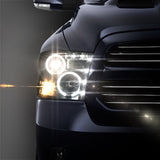 Spyder Dodge Ram 1500 09-14 Projector Headlights Halogen- CCFL Halo LED - Blk PRO-YD-DR09-CCFL-BK - 5030320