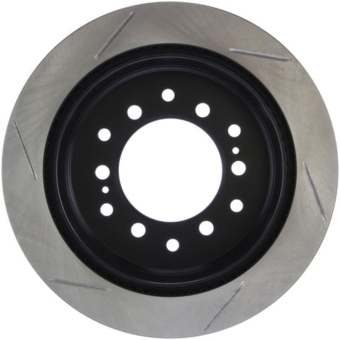 StopTech Power Slot 01-07 Toyota Sequoia/03-09 4 Runner / 03-09 Lexus GX470 Slotted Left Rear Rotor - 126.44128SL