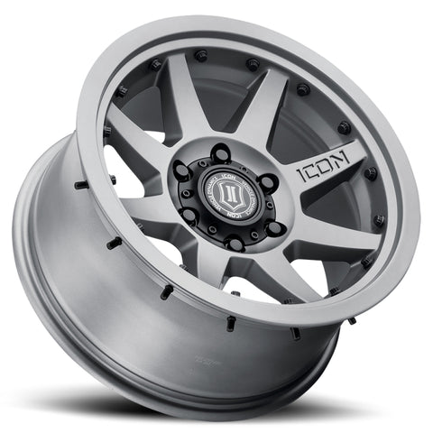 ICON Rebound Pro 17x8.5 5x4.5 0mm Offset 4.75in BS 71.5mm Bore Titanium Wheel - 21817856547TT