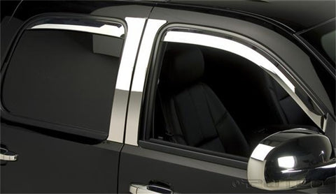 Putco 14-14 Chevrolet Silverado HD - Crew Cab (Set of 4) Element Chrome Window Visors - 480056