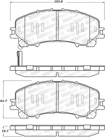 StopTech Street Brake Pads - Front - 308.17360