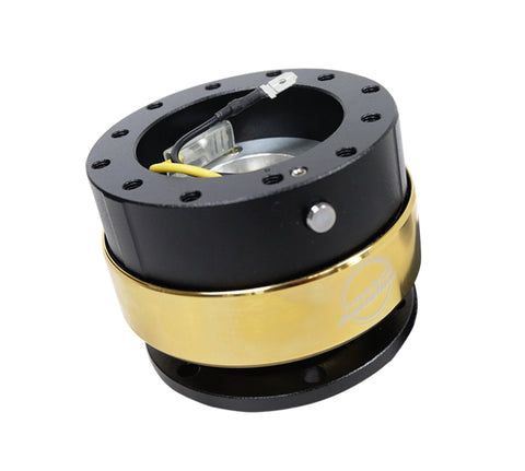 NRG Quick Release Gen 2.0 - Black Body / Chrome Gold Ring - SRK-200BK-CG