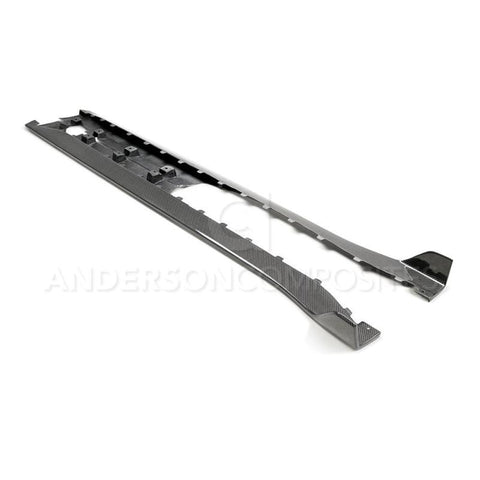 Anderson Composites 2020 Ford Mustang Shelby GT500 Carbon Fiber Rocker Panel Splitters - AC-SS20FDMU500