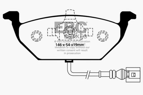 EBC 00-05 Volkswagen Beetle 2.0 Redstuff Front Brake Pads - DP31329C