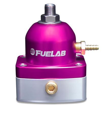 Fuelab 545 EFI Adjustable Mini FPR In-Line 90-125 PSI (1) -6AN In (1) -6AN Return - Purple - 54502-4-G