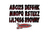Hardline Boat Lettering Registration Kit 3 in. - 200 Burgundy/Black - RUBKG200