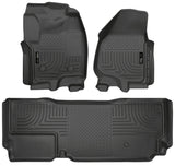 Husky Liners 2012.5 Ford SD Super Cab WeatherBeater Combo Black Floor Liners (w/o Manual Trans Case) - 99721