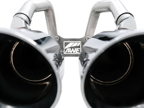 AWE Tuning 14-19 Chevy Corvette C7 Z06/ZR1 (w/o AFM) Track Edition Axle-Back Exhaust w/Chrome Tips - 3020-42073