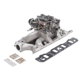 Edelbrock Manifold And Carb Kit Performer RPM Small Block Chevrolet 1957-1986 Natural Finish - 2023